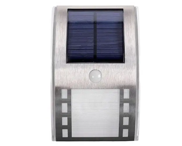 Lampa solara cu senzor de miscare FLINK FK-LS-7451B, 50 Lumeni, 4 LED-uri, IP44 (Argintiu)