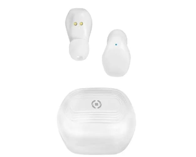 Casti True Wireless Celly Eardrops FLIP2WH, Bluetooth, Microfon, Touch Control (Alb)