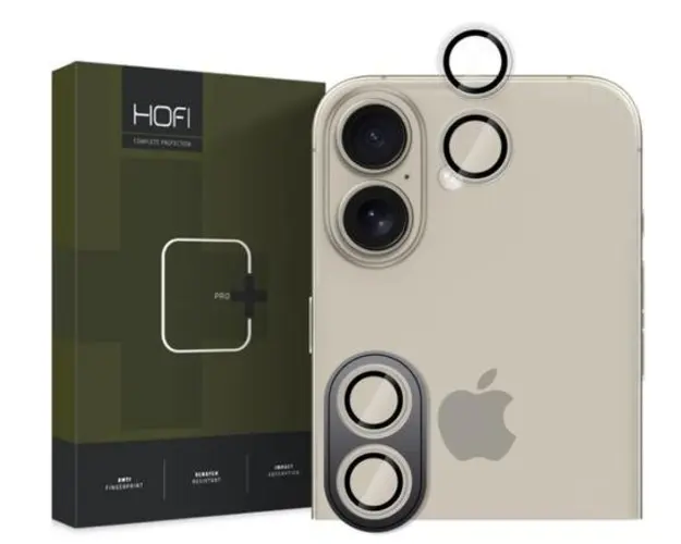 Folie de protectie Camera spate HOFI CamRing PRO+ pentru Apple iPhone 16 Plus / 16, Sticla Securizata, Transparenta