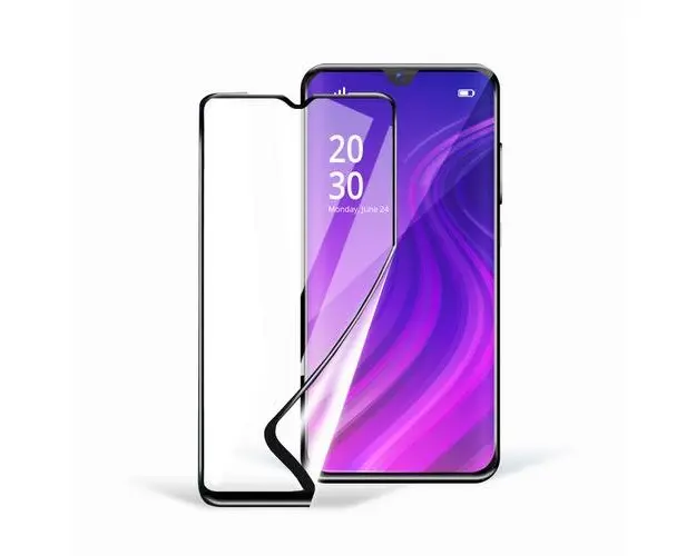 Folie de protectie Ecran OEM Ceramic pentru Samsung Galaxy A54 A546, Sticla securizata, Full Glue, 5D, Neagra