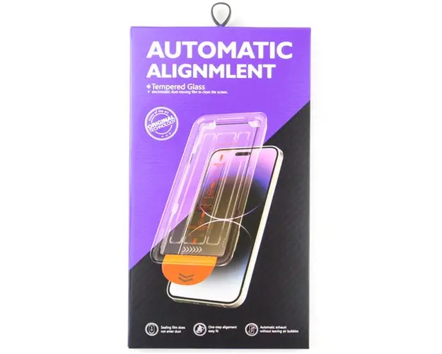 Folie de protectie Ecran Privacy OEM Easy Tool pentru Apple iPhone 14 Plus, Sticla Securizata, Full Glue, 9D