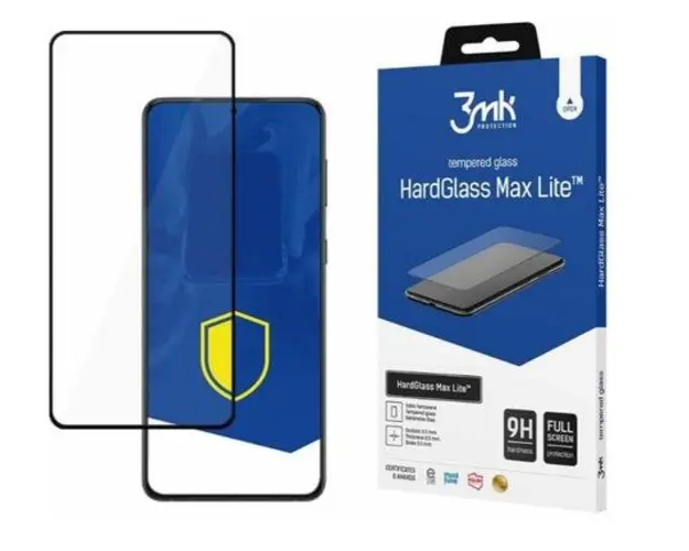 Folie de protectie Ecran 3MK HardGlass Max Lite pentru Samsung Galaxy S22 5G S901, Sticla Securizata, Edge Glue, Neagra