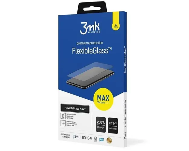 Folie de protectie Ecran 3MK FlexibleGlass Max pentru Samsung Galaxy A52s 5G A528 / A52 5G A526 / A52 A525, Sticla Flexibila, Full Glue, Neagra