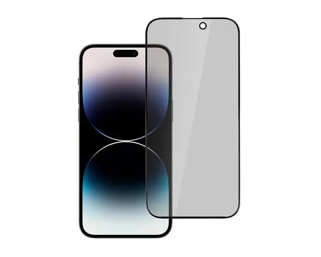 Folie de protectie Ecran Privacy OEM pentru Apple iPhone 15 Pro Max, Sticla Securizata, Full Glue, Neagra