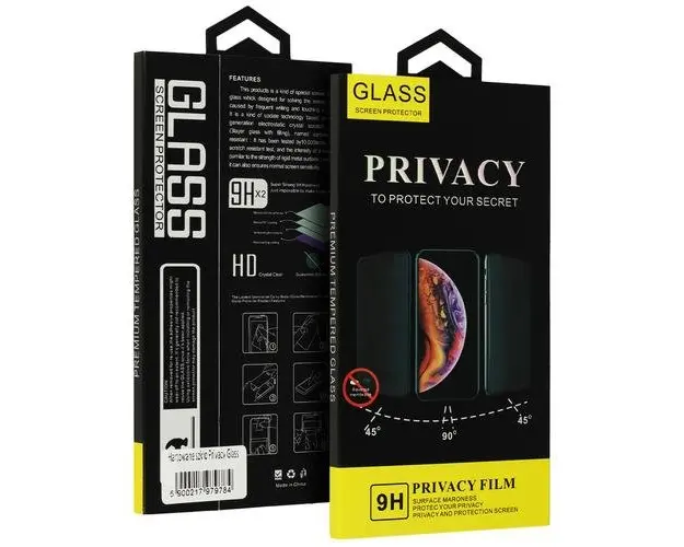 Folie de protectie Ecran Privacy OEM pentru Samsung Galaxy A54 A546, Sticla Securizata, Full Glue, Neagra