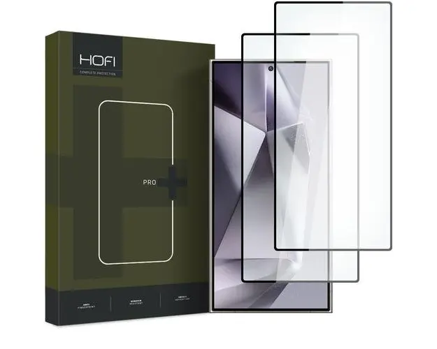 Folie de protectie Ecran HOFI Glass PRO+ pentru Samsung Galaxy S24 Ultra S928, Sticla Securizata, Full Glue, Set 2 bucati, 2.5D, Neagra
