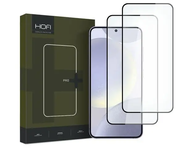Folie de protectie Ecran HOFI Glass PRO+ pentru Samsung Galaxy S24+ S926, Sticla Securizata, Full Glue, Set 2 bucati, 2.5D, Neagra