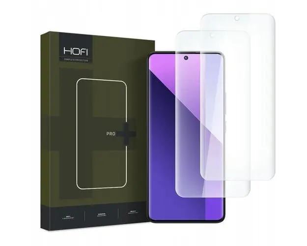 Folie de protectie Ecran HOFI PRO+ pentru Xiaomi Redmi Note 13 Pro+, Sticla Securizata, UV Glue, Set 2 bucati