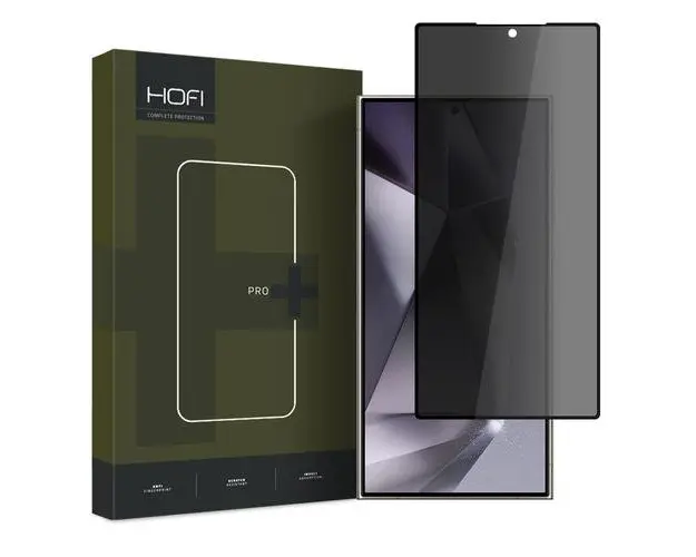 Folie de protectie Ecran Privacy HOFI PRO+ pentru Samsung Galaxy S24 Ultra S928, Sticla Securizata, Full Glue