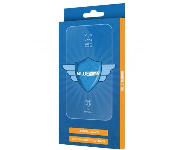 Folie de protectie Ecran Blue Shield pentru Samsung Galaxy S22 Ultra 5G S908, Sticla Securizata, Full Glue, Case Friendly, Neagra