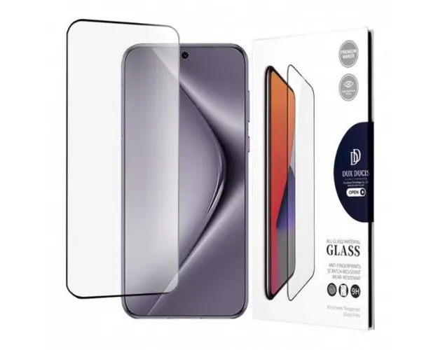 Folie de protectie Ecran DUX DUCIS pentru Huawei Pura 70 Pro, Sticla Securizata, Edge Glue, Neagra