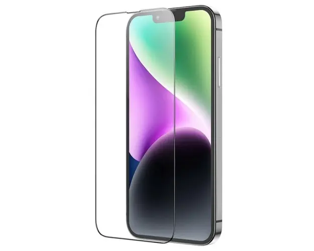 Folie de protectie Ecran HOCO pentru Apple iPhone 14 Plus / 13 Pro Max, Sticla Securizata, Full Glue, Set 25 bucati, Neagra