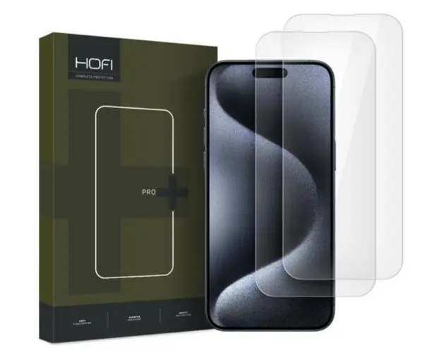Folie de protectie Ecran HOFI Glass PRO+ pentru Apple iPhone 16 Plus, Sticla Securizata, Full Glue, Set 2 bucati, 2.5D
