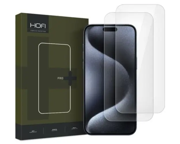 Folie de protectie Ecran HOFI Glass PRO+ pentru Apple iPhone 16 Pro, Sticla Securizata, Full Glue, Set 2 bucati, 2.5D, Transparenta