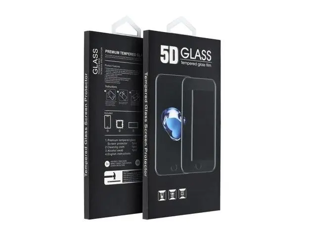 Folie de protectie Ecran OEM pentru Samsung Galaxy A55 5G A556 / A35 5G A356, Sticla Securizata, Full Glue, 5D (Transparent/Negru)