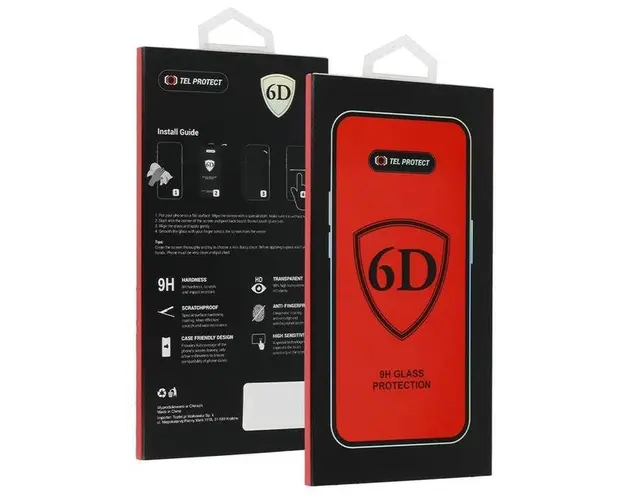 Folie de protectie Ecran OEM pentru Samsung Galaxy S22+ 5G S906, Sticla Securizata, Full Glue, 6D, Neagra