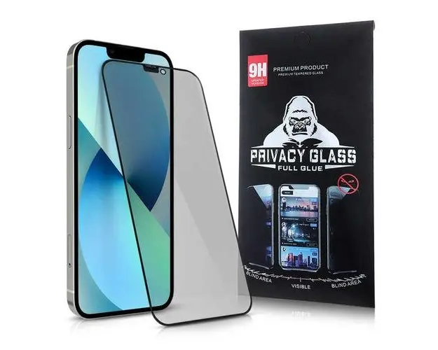 Folie de protectie Ecran Privacy OEM pentru Xiaomi Redmi 13C, Sticla Securizata, Full Glue