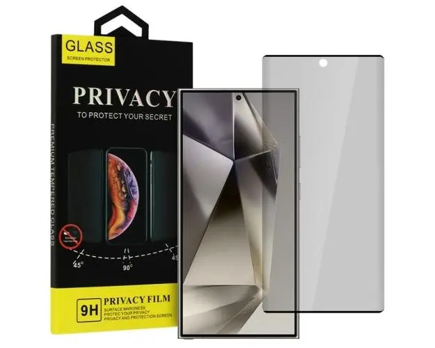Folie de protectie Ecran Privacy OEM pentru Samsung Galaxy S24 Ultra, Sticla Securizata, Full Glue