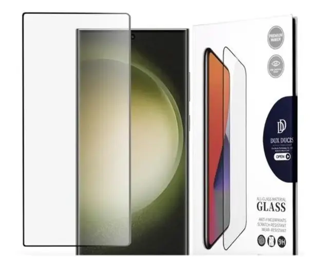 Folie de protectie Ecran Privacy DUX DUCIS pentru Samsung Galaxy S22 Ultra 5G S908, Sticla Securizata, Edge Glue