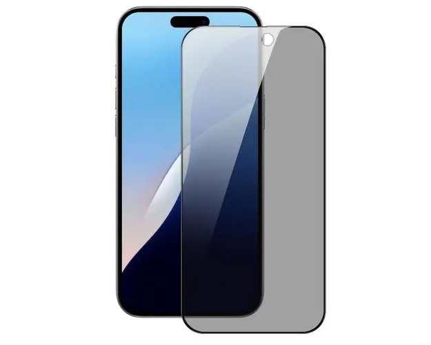 Folie de protectie Ecran Privacy DUX DUCIS pentru Apple iPhone 16 Pro, Sticla Securizata, Edge Glue