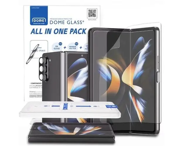 Set 2 bucati folie de protectie Ecran si Camera Spate Whitestone All in One pentru Samsung Galaxy Z Fold 5 F946, Full Glue