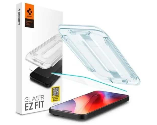 Folie de protectie Ecran Spigen EZ FIT pentru Apple iPhone 16 Pro Max, Sticla Securizata, Full Glue