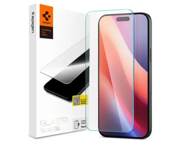 Folie de protectie Ecran Spigen GlastrR Slim HD pentru Apple iPhone 16 Pro, Sticla Securizata, Full Glue, 2.5D
