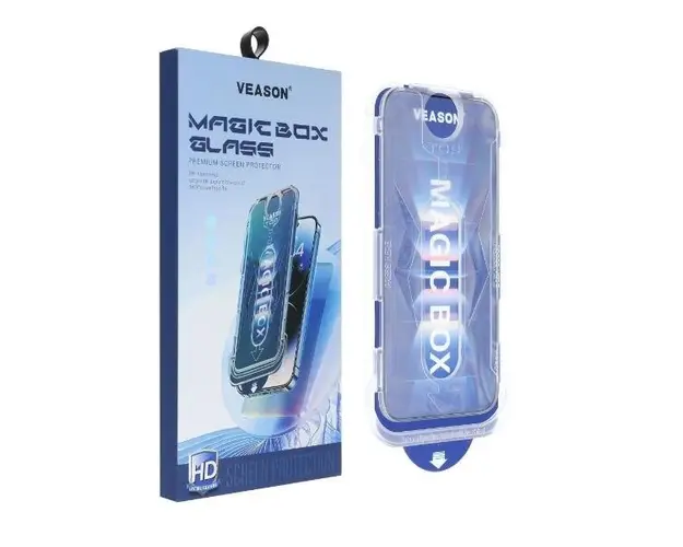 Folie de protectie Ecran Veason PRO pentru Apple iPhone 12 Pro Max, Sticla Securizata, Full Glue, 6D, Neagra
