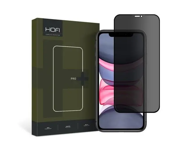 Folie de protectie Ecran Privacy HOFI PRO+ pentru Apple iPhone 11 / XR, Sticla securizata, Full Glue