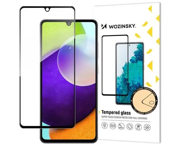 Folie de protectie Ecran WZK pentru Samsung Galaxy A33 5G A336, Sticla securizata, Full Glue, Neagra