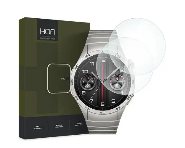 Folie Protectie HOFI PRO+ pentru Huawei Watch GT 4 46mm, Set 2 bucati, Sticla Securizata