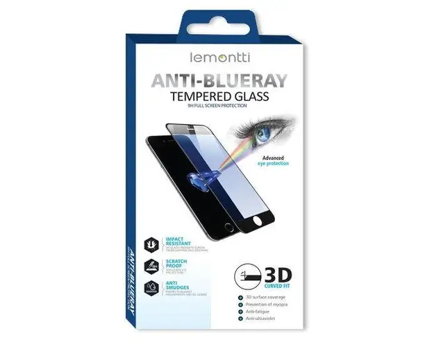Folie Protectie Sticla Lemontti Anti-BlueRay LFSABRI13MBK pentru Apple iPhone 13 mini (Transparent/Negru)
