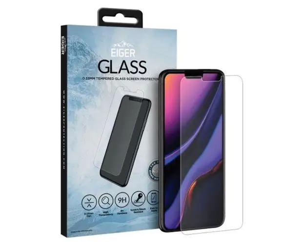 Folie Protectie Sticla Temperata Eiger EGSP00519 pentru Apple iPhone 11 Pro, iPhone XS, iPhone X (Transparent)