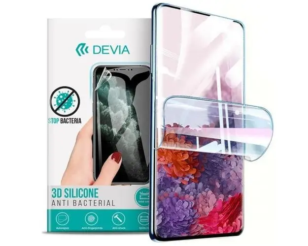 Folie silicon Devia Antibacteriana pentru Xiaomi Redmi Note 11SE (Transparent)