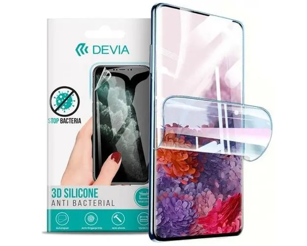 Folie silicon Devia Antibacteriana pentru Xiaomi Mi 11i (Transparent)