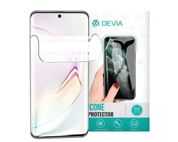 Folie Silicon Devia Antibacterian pentru Google Pixel 7 (Transparent)