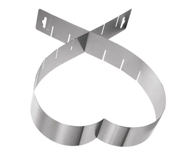 Forma reglabila tort, inima, inox, 15/28x5cm - Zokura