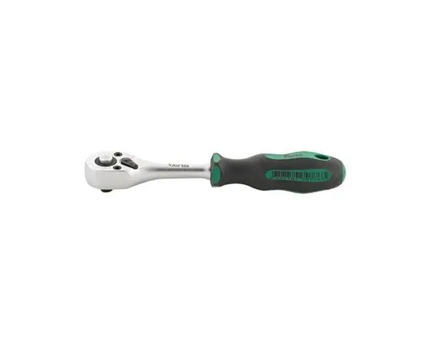 Antrenor cu clichet reversibil Fortis 4317784707763, 1/4inch, 145 mm, 72 dinti (Verde/Negru)