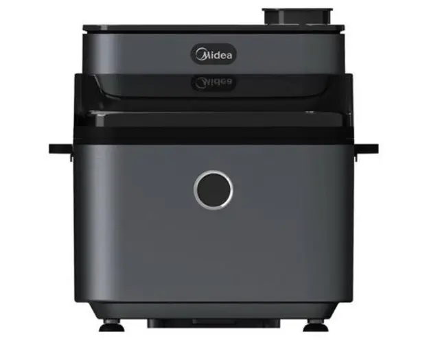 Friteuza cu aer cald Midea MF-CY75A2, 1700W, 7.3L, Afisaj LED, Uscare, Tehnologie JuicyCrispy (Gri)