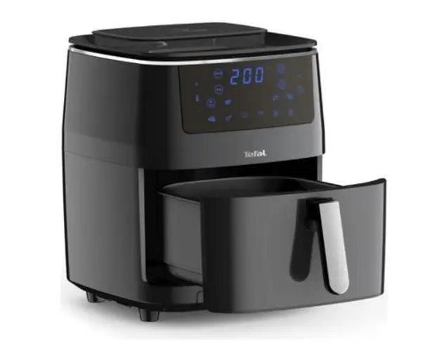 Friteuza cu aer cald Tefal EasyFry Grill & Steam FW201815, 1700 W, 7 programe automate, capacitate 6.5L, tehnologie ExtraCrisp, functie gatit la abur (Negru)
