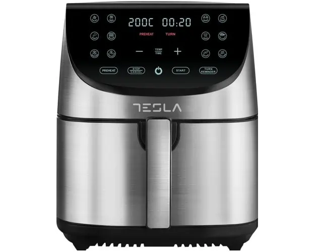 Friteuza cu aer cald Tesla AF701BX, 7L, 0-60 minTouch screen, 1700W (Negru/Inox)