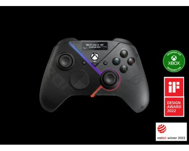 Controler ASUS ROG Raikiri Pro, iluminare RGB si display (Negru/Gri)