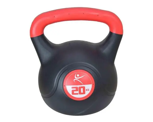 Gantera kettlebell Lifefit 529FVINKETT20, 20kg (Negru/Rosu) 