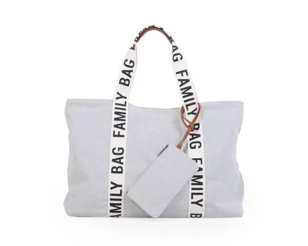 Geanta Childhome Family Bag Signature Alb