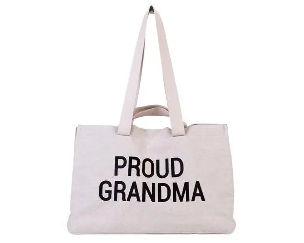 Geanta Childhome Proud Grandma Alb