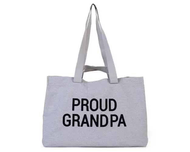 Geanta Childhome Proud Grandpa Gri