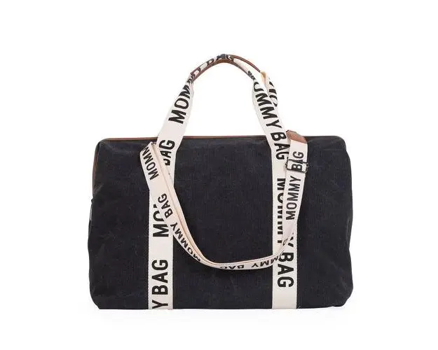 Geanta de infasat Childhome Mommy Bag Signature Negru