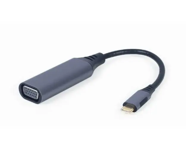 Adaptor Gembird A-USB3C-VGA-01, USB Type-C la VGA (Gri)