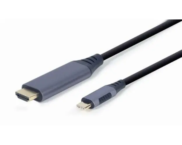 Cablu adaptor Gembird CC-USB3C-HDMI-01-6, USB Type-C la HDMI, 4K 60 Hz, 1.8m (Gri)