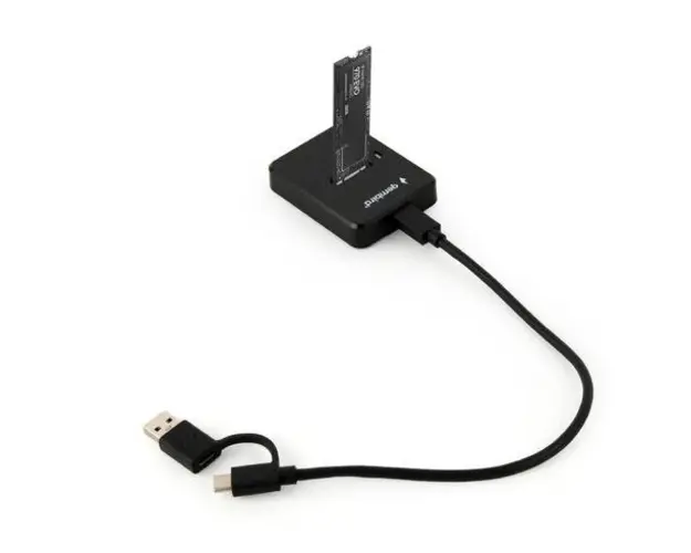 Statie andocare Gembird Desktop USB Type-C, M.2, SATA, NVME (Negru)